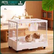 【Dayang】R81 Pro Large Rabbit Cage with Panoramic High-Transparency Glass, Anti-Spray Urine Protectio