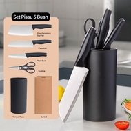 Pisau Set 5 in 1 Stainless Knife Set /Kitchen Knife Set Berkualitas Anti Karat