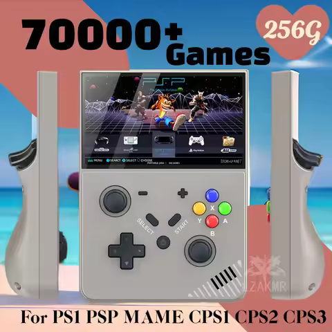 Portable Retro Gaming Console R43 PRO Handheld Game Player 4.3” Screen 256G 70000+ Games for PS1 PSP