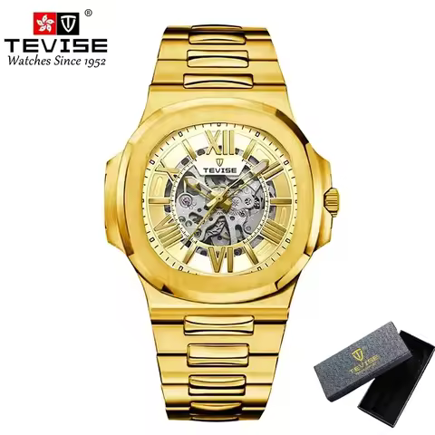 TEVISE T01 Luxury Hollow Out Automatic Mechanical Watch Waterproof Stainless Steel Automatic Movemen