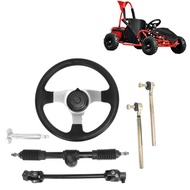 wowowi Go-Kart Steering Kit Adjustable Wheel for Engines with Metal Frame Compatible Go Kart Accesso