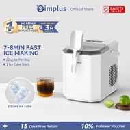 Simplus Ice Maker | 12kg Homemade Ice Cubes | 24h Reservation | Auto Self-Cleaning Function ZBJH001
