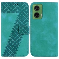 Ready to ship Seven-shaped Embossed Leather Phone Case For Motorola Moto G35/Motorola Moto G75 5G/Mo