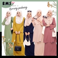 [S-5XL]A-2 Baju Kurung Moden Pahang Raya 2024 Plain Perempuan Nude Mustard Navy Blue Plus Size 5XL Murah