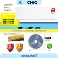 ChiQ Inverter Standard R32 Air Conditioner Elegant Series (White) - 1.0HP/1.5HP/2.0HP AIRCOND MURAH