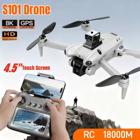 New S101 Drone 8K Dual Camera Professinal 5G WiFi 120° Wide-angle ESC UAV With screen Obstacle Avoid