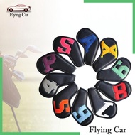 [Lzdjfmy2] 10 Pieces PU Golf Iron Covers Protective Sleeves Golfing Supplies 4 5 6 7 8 9 P x A S Gol