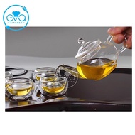 Bộ Ấm 4 Chén Pha Trà Thủy Tinh Hai Lớp Kèm Lưới Lọc Lò Xo Cao Cấp M2284