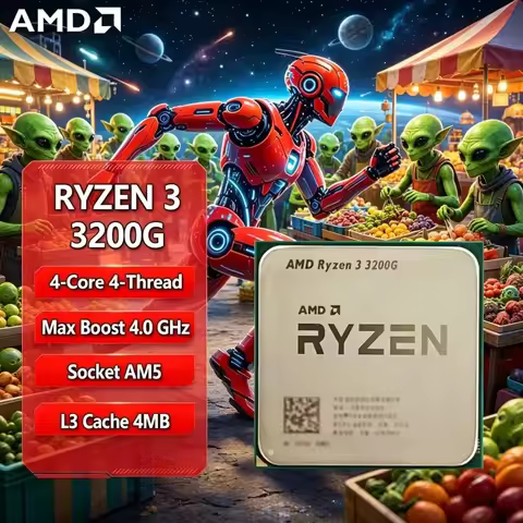 AMD Ryzen 3 3200G R3 3200G 3.6GHz(4.0GHz) 4C4T Vega 8 Graphics 65W AM4 Gaming CPU