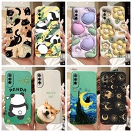 For Huawei Y7p Casing ART-L28 ART-L29 Shockproof Cover Fashion Painted Soft Silicone Phone Case For 