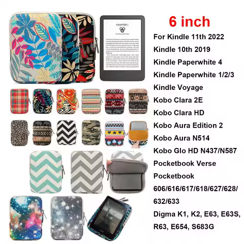 6 inch Shockproof Bag For Kindle 11th Gen 2022 Paperwhite 10th Voyage Pocketbook Verse Kobo Digma Sl