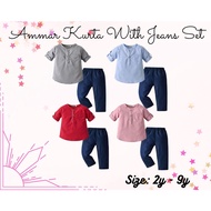 Cotton Kurta Ammar with Jeans set (2y-9y)