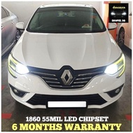 Renault Megane 4 IV - H7 H16 6500k White LED Headlight / Foglight Bulb - ⭐Error Free