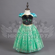 hiCosplaydy Kids Princess Anna Cosplay Costume Dress