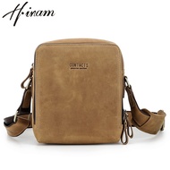 Hiram Men Sling Small Shoulder Bags Genuine Leather Vintage Male Crossbody Messenger Bags Mens Bags