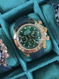 Seiko Mod Daytona Gold Green Panda