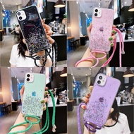 softcase oppo a15 a31 a33 2020 silikon glitter tali slempang nagita - oppo a15