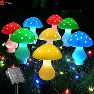 8Pcs LED Solar Mushroom Lights Kit Outdoor Solar Garden Lamp with 8 Lighting Modes IP65 Waterproof Mushroom