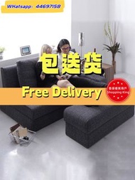 🌟包送貨- 訂製顏色日式儲物沙發床 布藝梳化床 科技皮沙發床 榻榻米單人沙發床 雙人梳化床 防水防污儲物梳化 可拆洗儲物腳踏 pu皮沙發Sofa bed