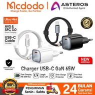 MCDODO Charger PD Type C Fast Charging 65W AVS Super Fast Charging 3.0 GaN Nano Ultra Mini