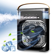 【Fast Delivery In Stock】Air Cooling Fan 6 Inches Air Conditioner Portable Fan Air Cooling 3 In 1 Mini Air Cooler Usb Connection Portable Aircond Humidifier Purifier Mist Cooler With 7 Colors Led Kipas Kipas Air Cooler