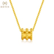 【HETIN】Gold Necklace 999 Pure Gold Pendant HETIN "Princess" Series