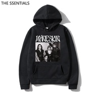 Maneskin Putih 2022 Cartoon White Basic Round Long Gildan Korean Soft Damiano David