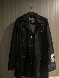 黑色骷髏頭中古外套