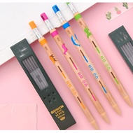 4Pcs 2.0 MM Kids Mechanical Pencil Drafting Pencil （ with 1 tube HB Lead）