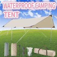 READY STOCK🔥Outdoor Flysheet Waterproof Sunshade Camping Tarp Footprint Bumbung Khemah Shelter Camping Tent 4.5m x 6m