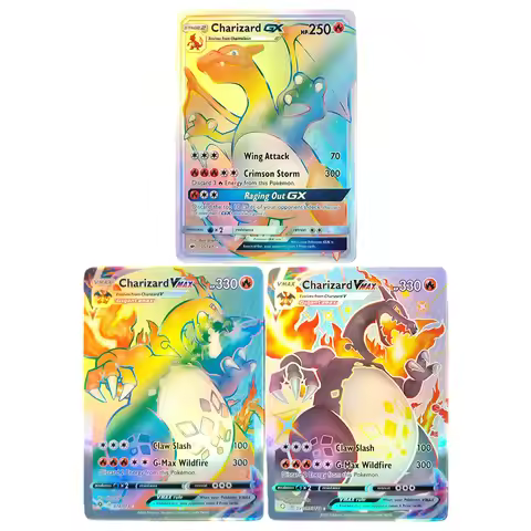 Proxy Pokemon Cards Charizard Vmax GX 074/073 150/147 SV107/sv122 PTCG Collection Game Card