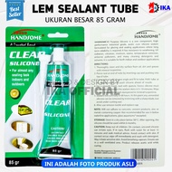 Lem Kaca Silicone Odol Tube Besar 85 gr gram Handsome Lem Kaca / 35 gram Lem Silicon Sealant Tube / 