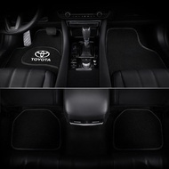 4ชิ้นสีดำเสื่อปูพื้นสำหรับรถยนต์-อุปกรณ์ตกแต่งภายในรถยนต์ Toyota Yaris VIOS Corolla Alitis Camry Pri