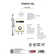 Mistral MSH66 Copper Tank Instant Shower Water Heater ( 5 Years Warranty for Heating Element )