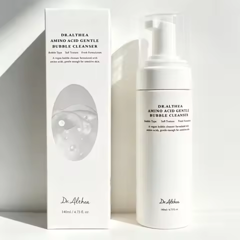 Dr.Althea 345 Relief Skin Care Kit Amino Acid Bubble Cleanser Birch Sap Serum Face Mist Cream Vegan 