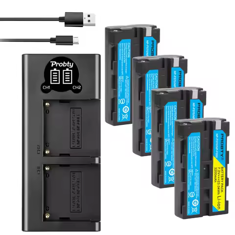 7.2V3200mah NP-F550 NP-F330 NP F550 NP F330 Camera Battery + LED Dual USB Charger for Sony NP-F550 N