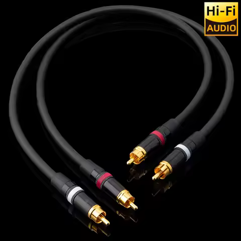 ■ Japan Mogami 2549 HIFI RCA to RCA Audio Interconnect Cable OFC Conductors Gold Plated Plug for Stu