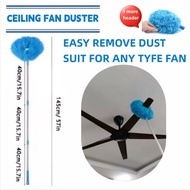 Berus Kipas Syiling Tongkat Boleh Laras Pembersih Habuk Microfiber Dust Cleaner Fan Mop