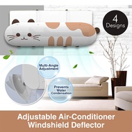 Adjustable Air Conditioner Covers Wall-Mounted Guide Wind Deflector Dust-Proof Aircon Cleaning