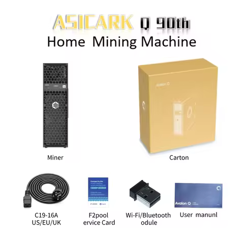buy 3 get 2 free Stock Canaan Avalon Q 90Th/s 1674W Bitcoin ASIC Miner | Supports BTC/BCH/BSV SHA-25