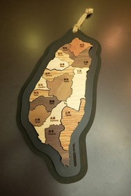 台灣地圖原木拼圖 Taiwan Map Puzzle