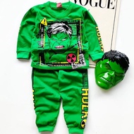 Children's HULK Shirt Long Sleeve SUPERHERO Suit Boys With Mask For Ages 1-10 Years