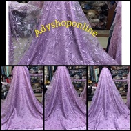 Kain tile akar mutiara spesial warna LILAC/bahan kebaya brukat