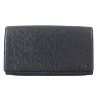 成色極佳的登喜路（Dunhill）標誌五金旅行收納包真皮皮夾雙折長皮夾黑色男士款