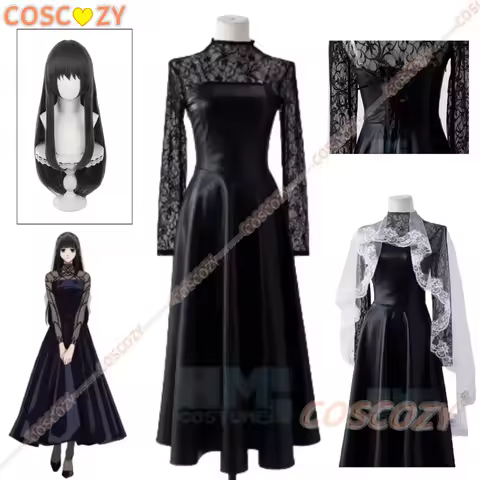 Ms. Osaragi Anime Cosplay Comic Sakamoto Days the Order Member All Black Dress Roleplay Girl Women O