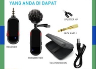 MICROPHONE MIC CLIP ON WIRELESS VLOG ASMR KAMERA DSLR SMARTPHONE - BhadrikaStore4