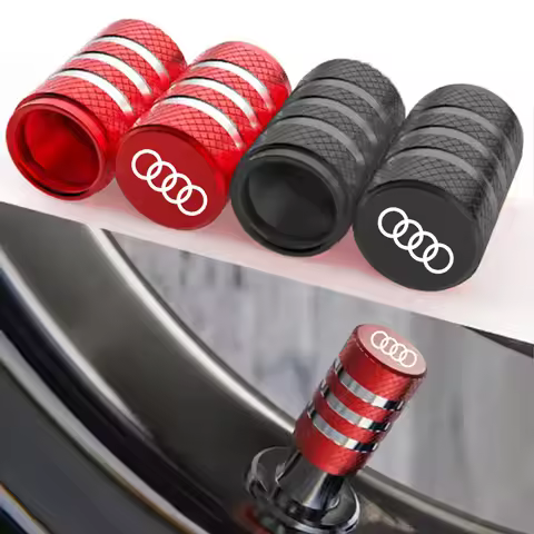 Car Tire Valve Stems Cap Knurling Style Tire Valve Cap for Audi sport RS A1 A3 A4 B7 B8 A5 A6 A7 A8 