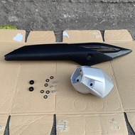 Ốp pô và chụp đích pô xe winner v1 màu đen nhám đích pô màu bạc