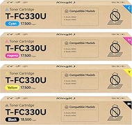 T-FC330U Toner Cartridge Set 4-Pack High Capacity Replacement for Toshiba T-FC330U-K T-FC330U-C T-FC