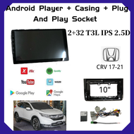 (2RAM 32GB T3L IPS 2.5D SCREEN) HONDA CRV 17-21 10" Inch Android 10 Car Android GPS Wifi Bluetooth P